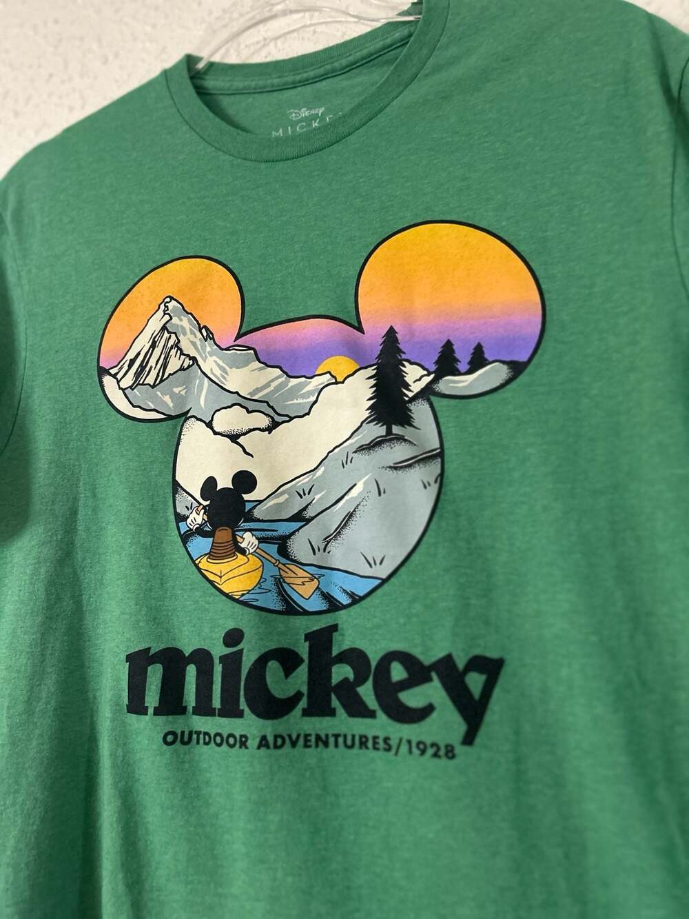 Disney Mickey Mouse Outdoor Adventures 1928 Kayak Graphic T-Shirt - Picture 3 of 4